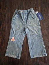 NEW Vintage Oshkosh Genuine Kids Capri Pants Jeans Adjustable Waist Girl Size 5T