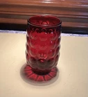 Vintage ROYAL RED RUBY Water Glasses Tumblers Anchor Hocking 12-oz Glass MCM