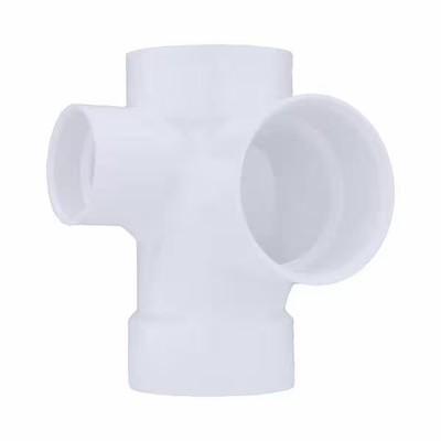 Manufacturer Varies PVC Sanitary Tee, Hub, 4 in x 4 in x 4 in x 2 in Pipe Size