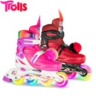 Crazy Skates TROLLS Size Adjustable Roller Inline Blades with 8x Light Up Wheels