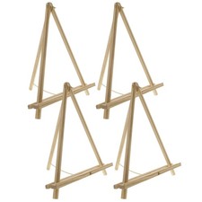 4pk 16" Natural Wood Display Stand A-Frame Artist Easel Adjustable Table Tripod