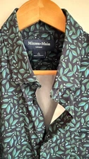 Mizzen + Main Leeward Trim Fit Short Sleeve Shirt Men’s Large Leaf Print Like Ne