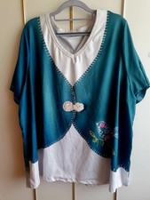 Damen Shirt Kurzarm Gr. 5XL