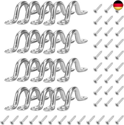 XAVSWRDE Pad Eye Straps 20 Stück Decksplatte Augplatten Bug Design 