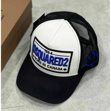 DSQUARED2 1964 Born in Canada Trucker Cap Black White Blue Mesh Snapback Hat