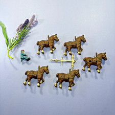 Vtg 4.5" Cast Iron Clydesdale Horse Team Beer Wagon Replacement Part Classic Toy