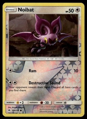 POKEMON NOIBAT FORBIDDEN LIGHT 100/131 REVERSE HOLO C NM/M