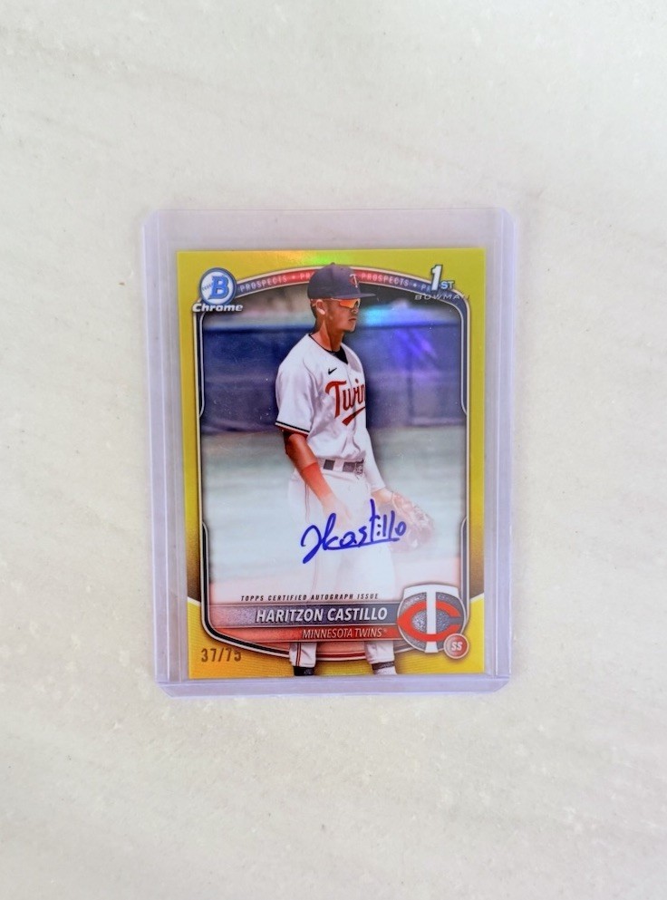 2025 Bowman Chrome 1st Haritzon Castillo Yellow Auto 37/75