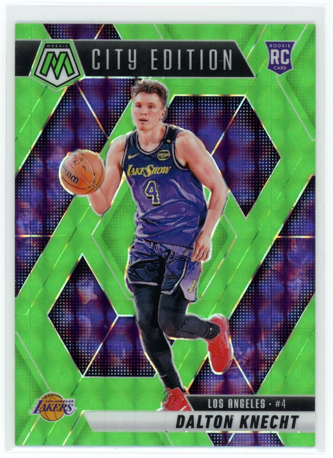 Dalton Knecht 2024 Panini Mosaic Rookie City Edition Green Fluorescent /10 #271