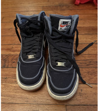Nike Air Force 1 High Top Canvas Navy Gray Wh...