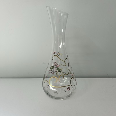 Pfaltzgraff Holiday Gold Carafe Hand Painted Christmas Tree Star Swirl Pitcher