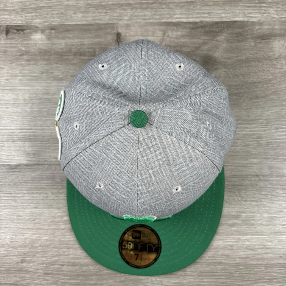 Boston Celtics NBA Sombrero Ajustado Parches Bordados #11 Talla 7 3/8 New Era 59Fifty Foto 4 de 4