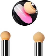 Nail Art Brush Set Ombre Sponge Gel Design Tools Kit With Replacement Heads