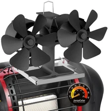 Wood Stove Fan for Mr Buddy Heater (Little and Big Buddy) Included Bracket and T