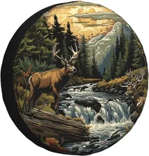 15" Spare Tire Cover Wheel Covers for RV Camper Travel Boats Trailers Waterproof