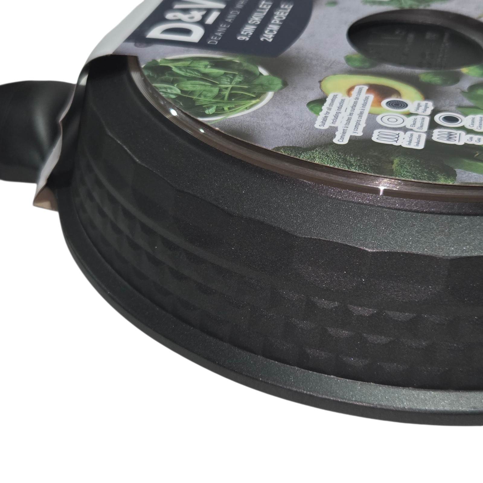 D&W Deane And White Cookware 9.5in Frying Pan Skillet Nonstick Interior Black