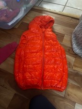 boys small dark orange puffer vest