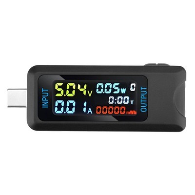 TypeC Digital Meter DC 4.536V 08A Current Voltage Power Capacity Tester