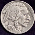 1937 Buffalo Nickel Philadelphia Mint Sharp Strike  BN2174