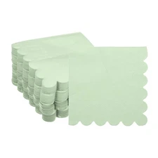 Cocktail Napkins, 100 Pack Light Green 2-Ply 10" x 10" for Dinner Wedding Bar