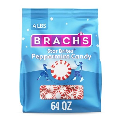 Individually Wrapped Brach's Star Brites Peppermint Candy - 360 Pieces, 4 Pounds