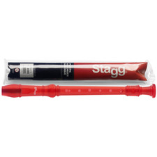 Stagg Soprano Recorder w/Baroque Fingering Red