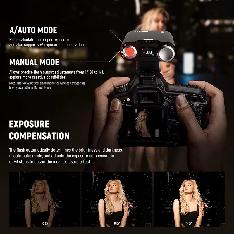 NEEWER Z160 Flash for Canon/Nikon/Sony/Fuji/Olympus.22Ws GN14 6000K.A/M Mode 1/1 - Image 4 of 4