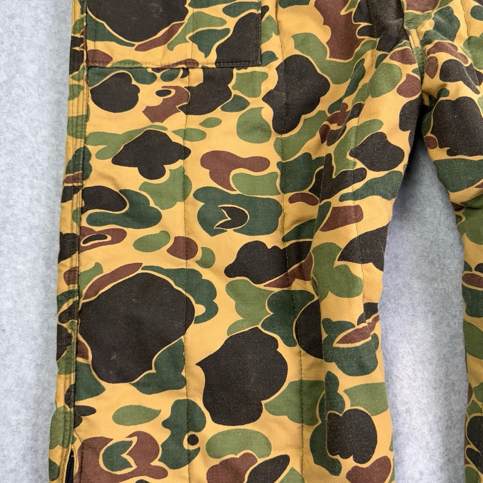 Pantalón Vintage Saf T Bak Hombres XXL Pato Rana Camuflaje Caza Acolchado Aislado Hecho en EE. UU. Foto 4 de 4