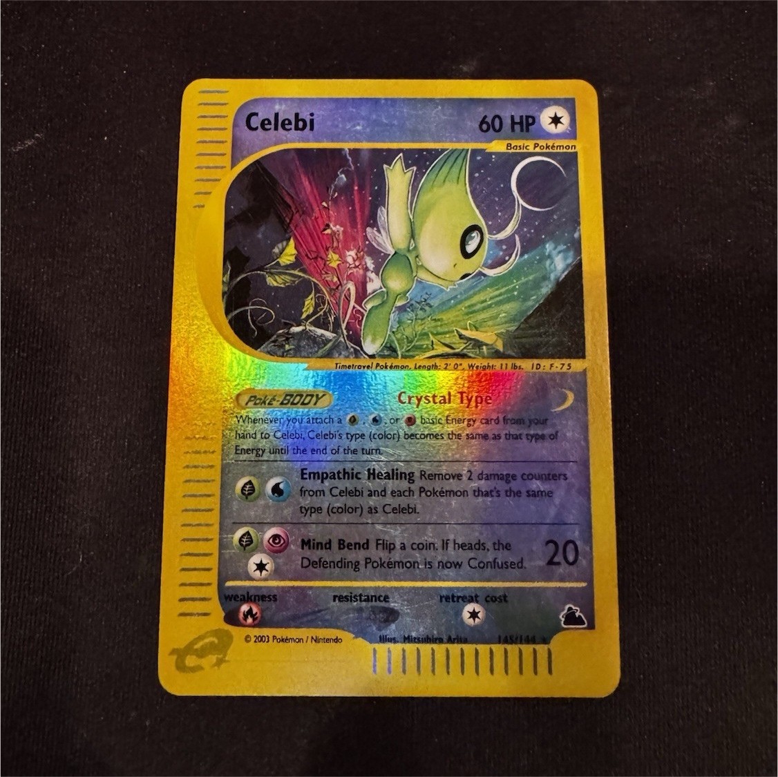 Pokemon Celebi Skyridge 145/144 Secret Rare Reverse Holo English LP