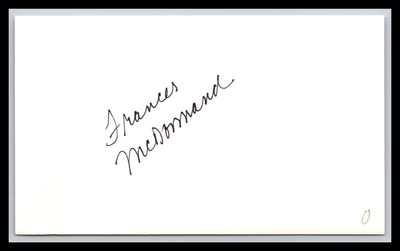 Frances McDormand - Actress  - 3x5 Card - Signed / Autograph (a)