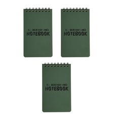 3 Pcs Notepad Waterproof All-weather Outdoor Activity Notebook Memo Creative