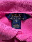 Ralph Lauren Girl's Polo Dress Size 6X Short Sleeve blue logo  Polo Collar pink — photo 3