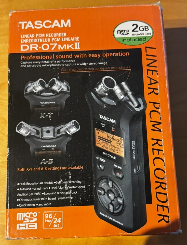 Tascam DR‑07MKII – Stereo‑Handheld‑Recorder 2GB SD Card - OVP - Bild 4 von 4
