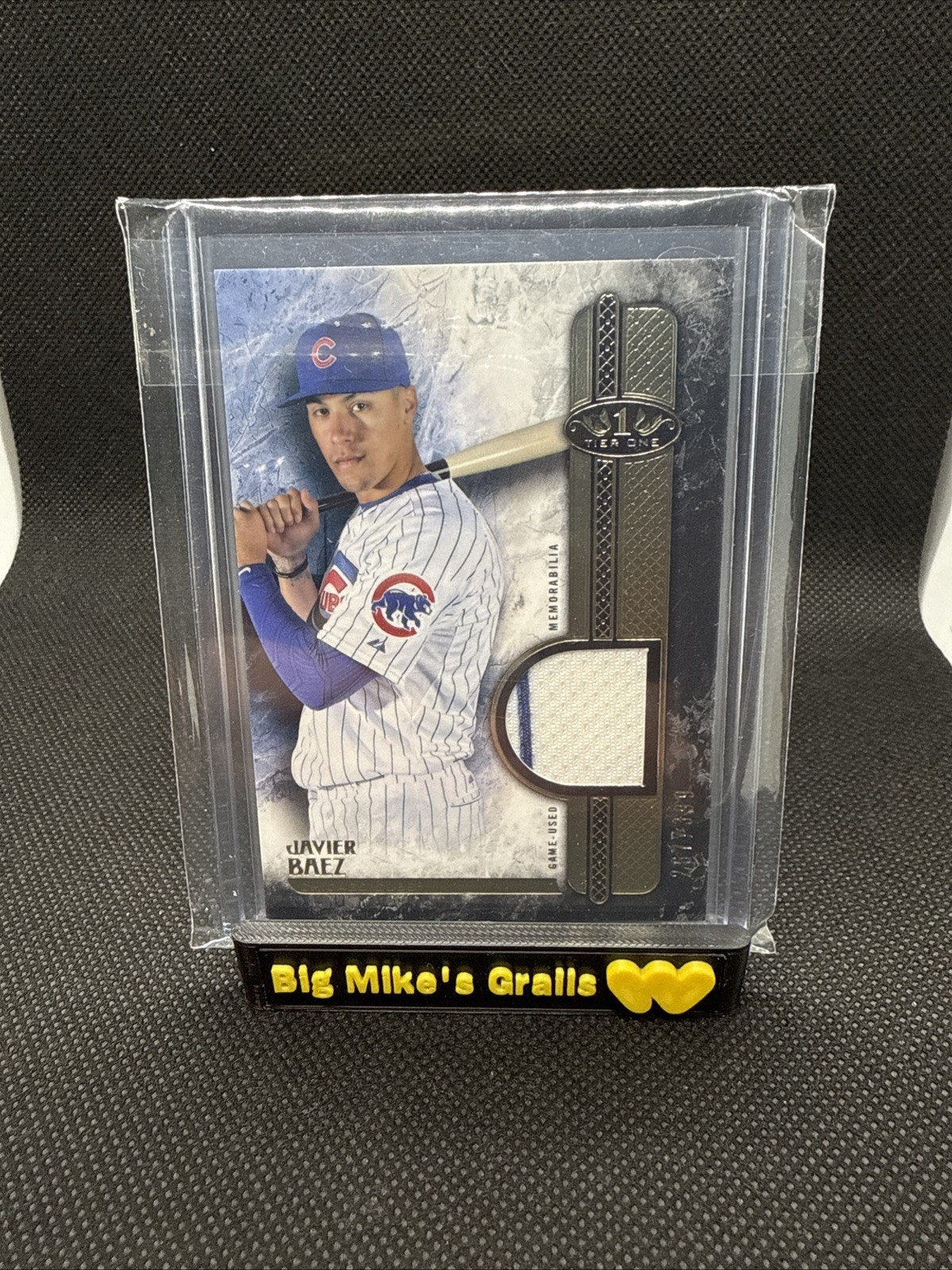 2016 Topps Tier One Javier Baez Jersey Patch  267/399 World Champion Cubs 🐻 