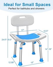 HOMLAND Adjustable Shower Chair Model SHC10 Brand new in box