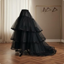 Mesh Petticoat Layered Tulle Petticoat Fitted Waistband for Weddings