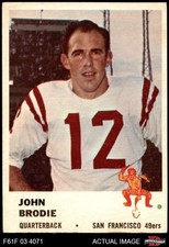 1961 Fleer #59 John Brodie 49ers RC Stanford 6 - EX/MT