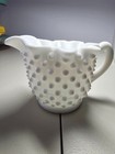 Vtg. Fenton Star  Crimped Edge Hobnail Milk Glass Cream & Sugar Set 1955-1956 — photo 5
