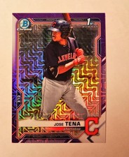 Jose Tena 2021 1st Bowman Chrome PURPLE Mojo REFRACTOR 176/250 #BCP-128 RC T6