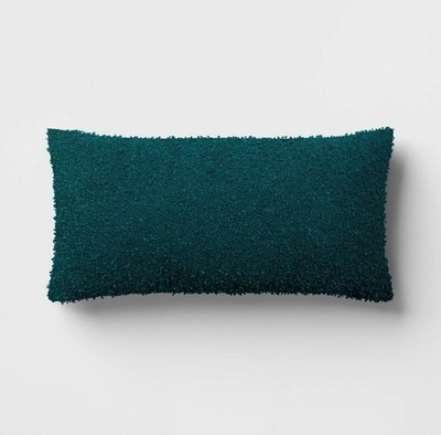   Threshold Outdoor Decorative Pillow Cover Boucle Teal Blue 