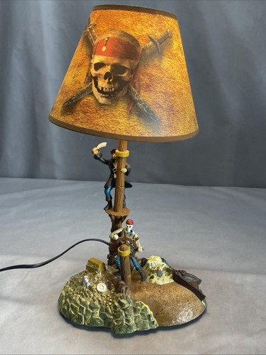 2005 Pirates Of The Caribbean Lamp Disney Captain Jack Sparrow Black Pearl