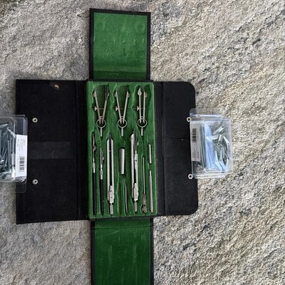 Vintage Tower Made In Germany Mechanical Drafting Tool Set 607.51052 Drawing