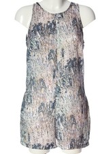 ZARA Tuta Donna Pantalone Taglia IT 42 blu-bianco sporco-color carne