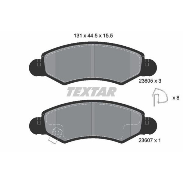 Textar BremsbeläGe Vorne FüR Opel Agila (A) Suzuki Wagon R+ Ignis II-image