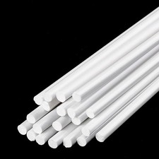 25PCS White ABS Styrene Plastic Round Bar Rods - 3mm 3x250mm 25pcs,