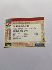 Liverpool V FBK Kaunas 02/08/2005 2 Nd Rd Qualifier - Champions League Ticket