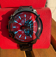 Diesel Herren Quarz Chronograph Uhr Schwarz Edelstahlband mit Box DZ4519