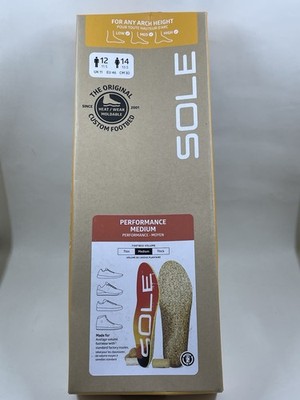 Sole Medium Performance Shoe Inserts Size Men s 12 Women s 14 New In Box
