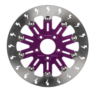 Hoprousa Rear 11.5'' Floating Brake Rotor for Harley XL Softail Touring (Purple