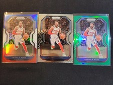 2021 Basketball Prizm Derrick Rose Base, Green and Red, White and blue 